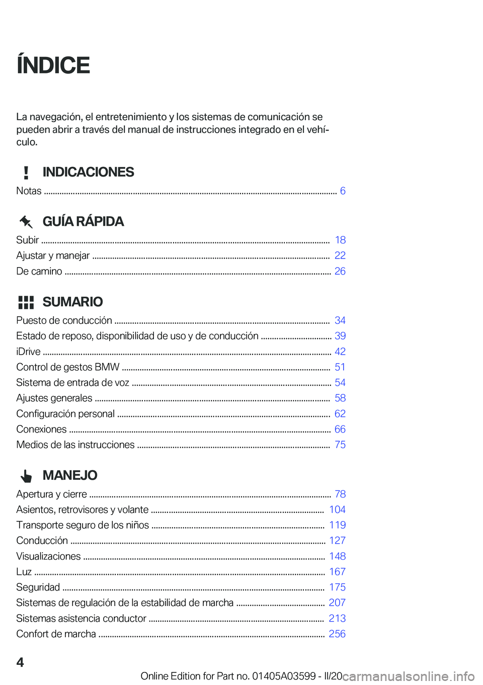 BMW X4 2020  Manuales de Empleo (in Spanish) �