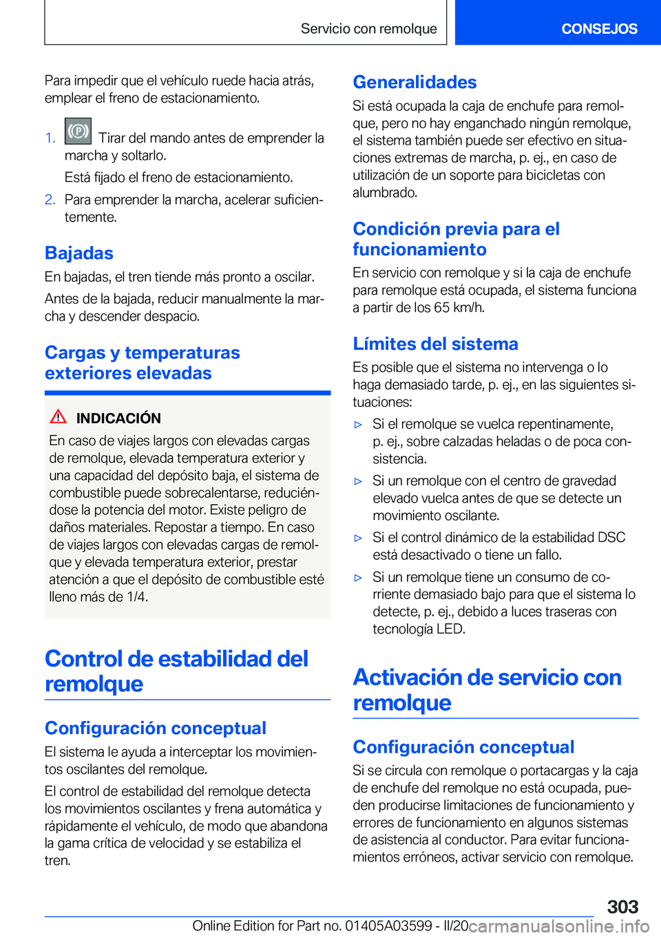 BMW X4 2020  Manuales de Empleo (in Spanish) �P�a�r�a��i�m�p�e�d�i�r��q�u�e��e�l��v�e�h�