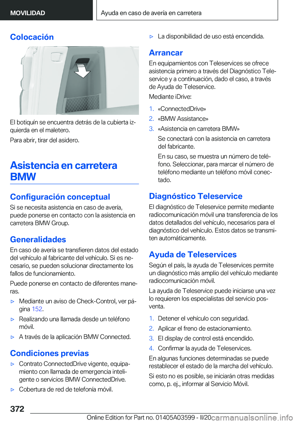 BMW X4 2020  Manuales de Empleo (in Spanish) �C�o�l�o�c�a�c�i�