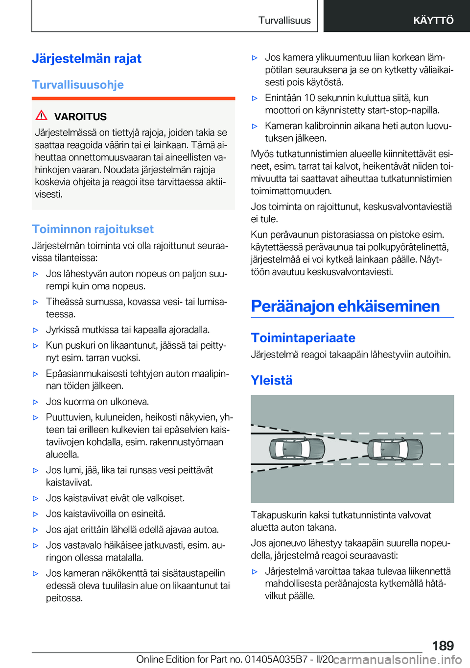 BMW X4 2020  Omistajan Käsikirja (in Finnish) �J�