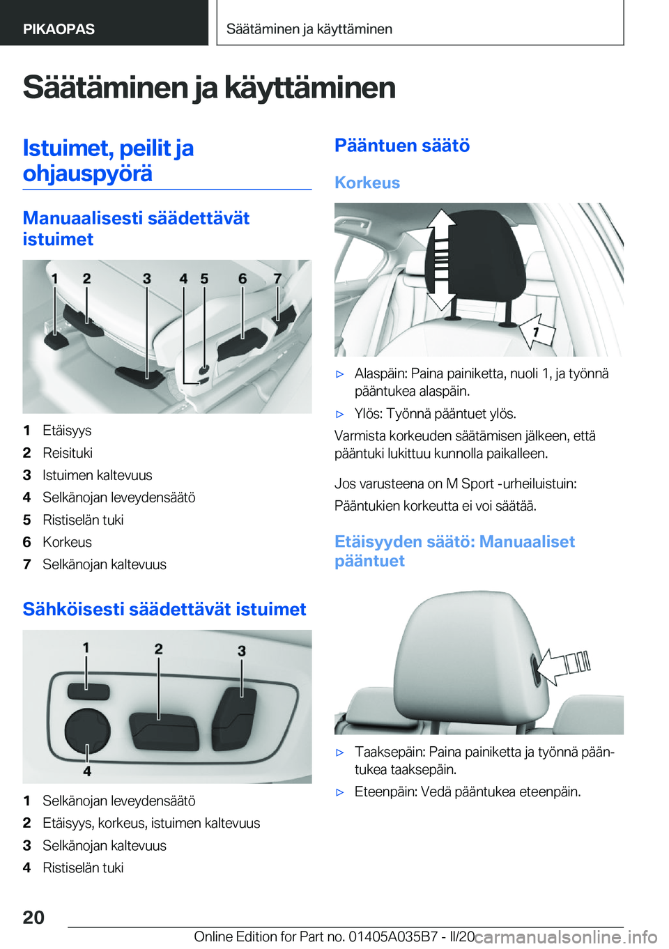 BMW X4 2020  Omistajan Käsikirja (in Finnish) �S�