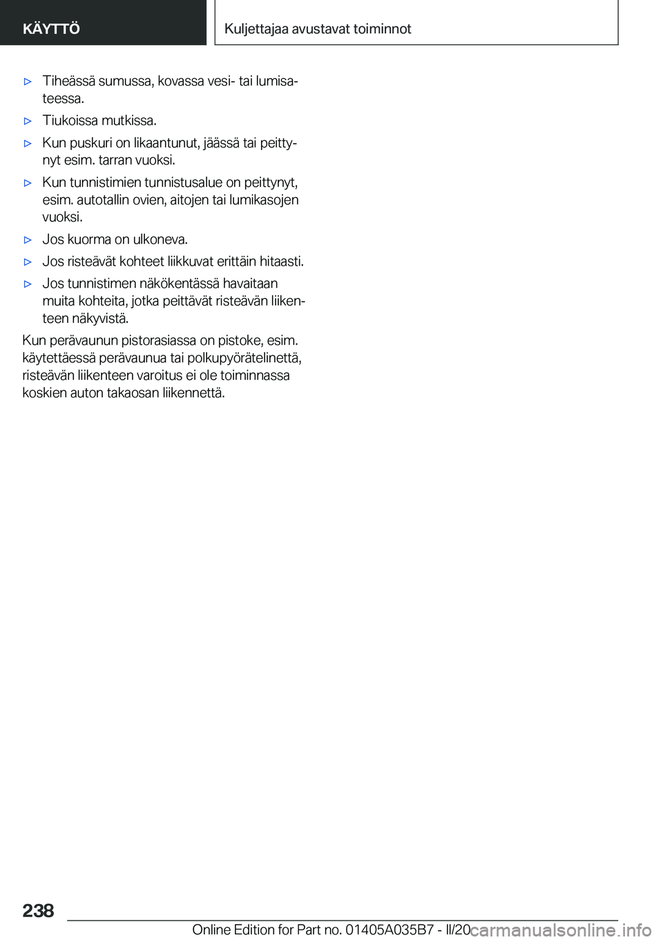 BMW X4 2020  Omistajan Käsikirja (in Finnish) 'x�T�i�h�e�