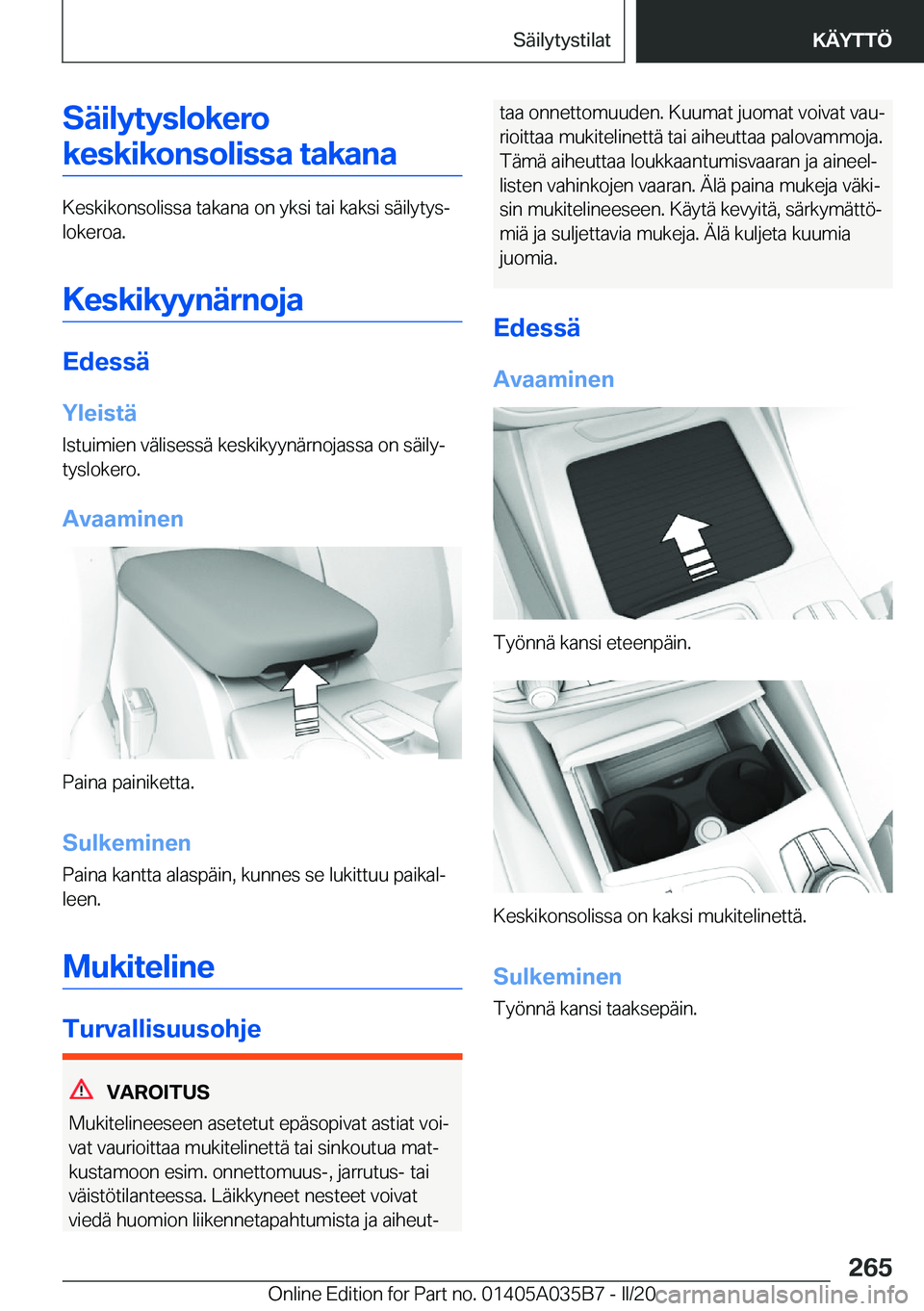 BMW X4 2020  Omistajan Käsikirja (in Finnish) �S�