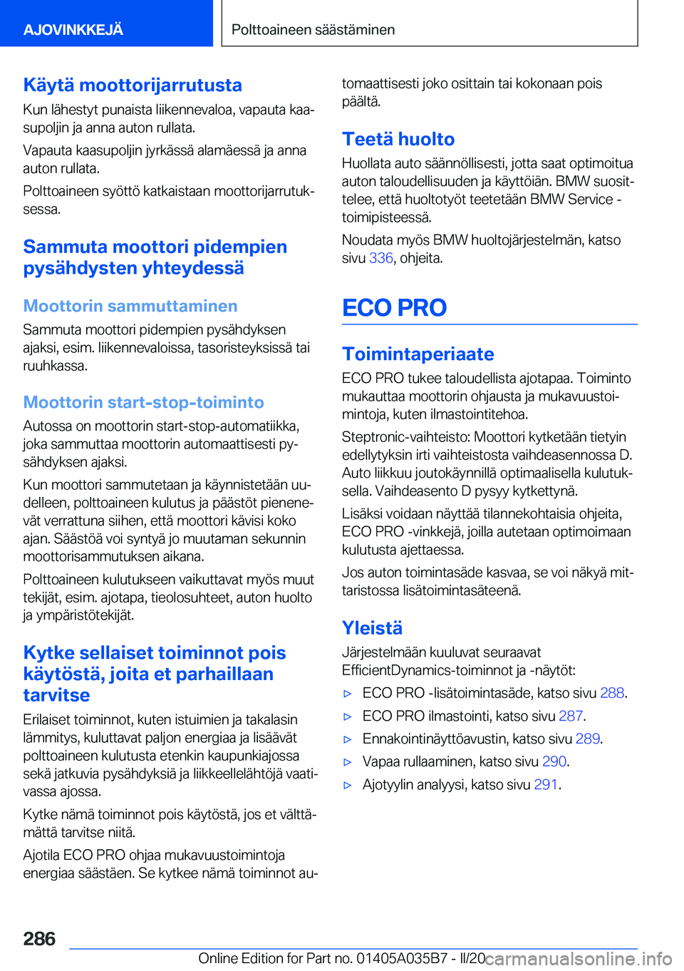 BMW X4 2020  Omistajan Käsikirja (in Finnish) �K�