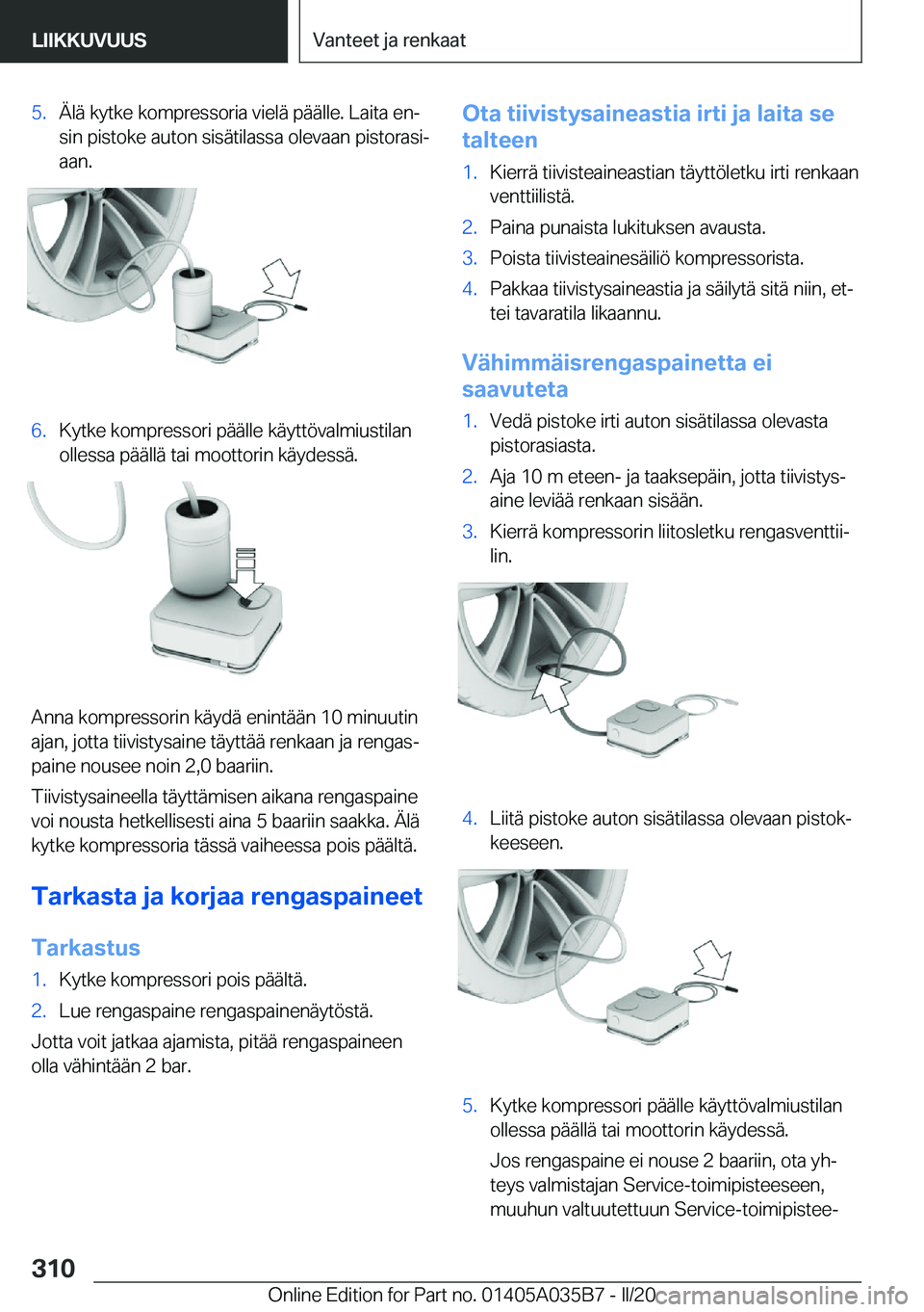 BMW X4 2020  Omistajan Käsikirja (in Finnish) �5�.�