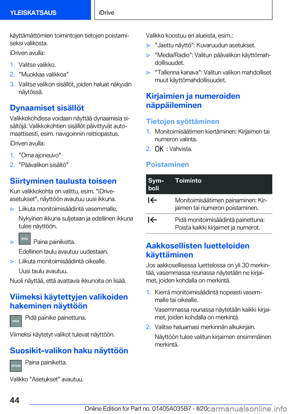 BMW X4 2020  Omistajan Käsikirja (in Finnish) �k�
