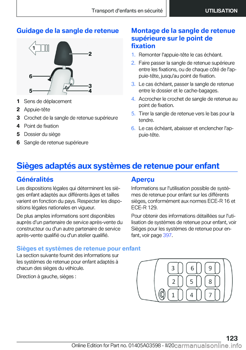 BMW X4 2020  Notices Demploi (in French) �G�u�i�d�a�g�e��d�e��l�a��s�a�n�g�l�e��d�e��r�e�t�e�n�u�e�1�S�e�n�s��d�e��d�é�p�l�a�c�e�m�e�n�t�2�A�p�p�u�i�e�-�t�ê�t�e�3�C�r�o�c�h�e�t��d�e��l�a��s�a�n�g�l�e��d�e��r�e�t�e�n�u�e��s�u�p