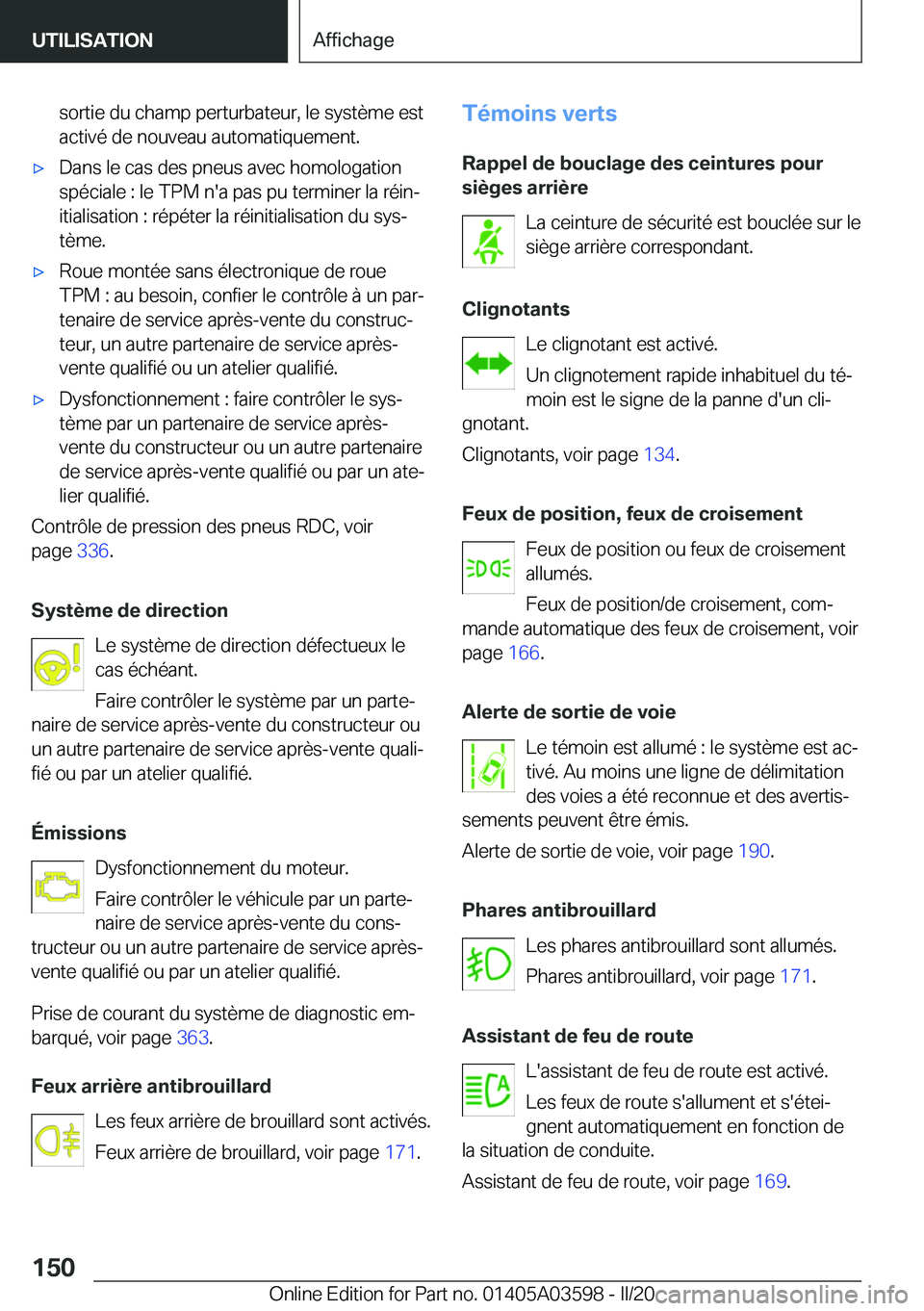 BMW X4 2020  Notices Demploi (in French) �s�o�r�t�i�e��d�u��c�h�a�m�p��p�e�r�t�u�r�b�a�t�e�u�r�,��l�e��s�y�s�t�è�m�e��e�s�t�a�c�t�i�v�é��d�e��n�o�u�v�e�a�u��a�u�t�o�m�a�t�i�q�u�e�m�e�n�t�.'x�D�a�n�s��l�e��c�a�s��d�e�s��p�n