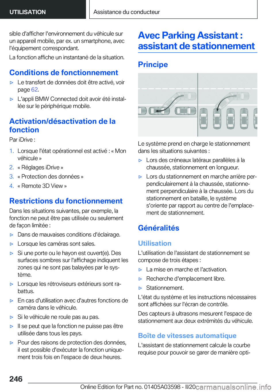 BMW X4 2020  Notices Demploi (in French) �s�i�b�l�e��d�'�a�f�f�i�c�h�e�r��l�'�e�n�v�i�r�o�n�n�e�m�e�n�t��d�u��v�é�h�i�c�u�l�e��s�u�r�u�n��a�p�p�a�r�e�i�l��m�o�b�i�l�e�,��p�a�r��e�x�.��u�n��s�m�a�r�t�p�h�o�n�e�,��a�v�e�c
