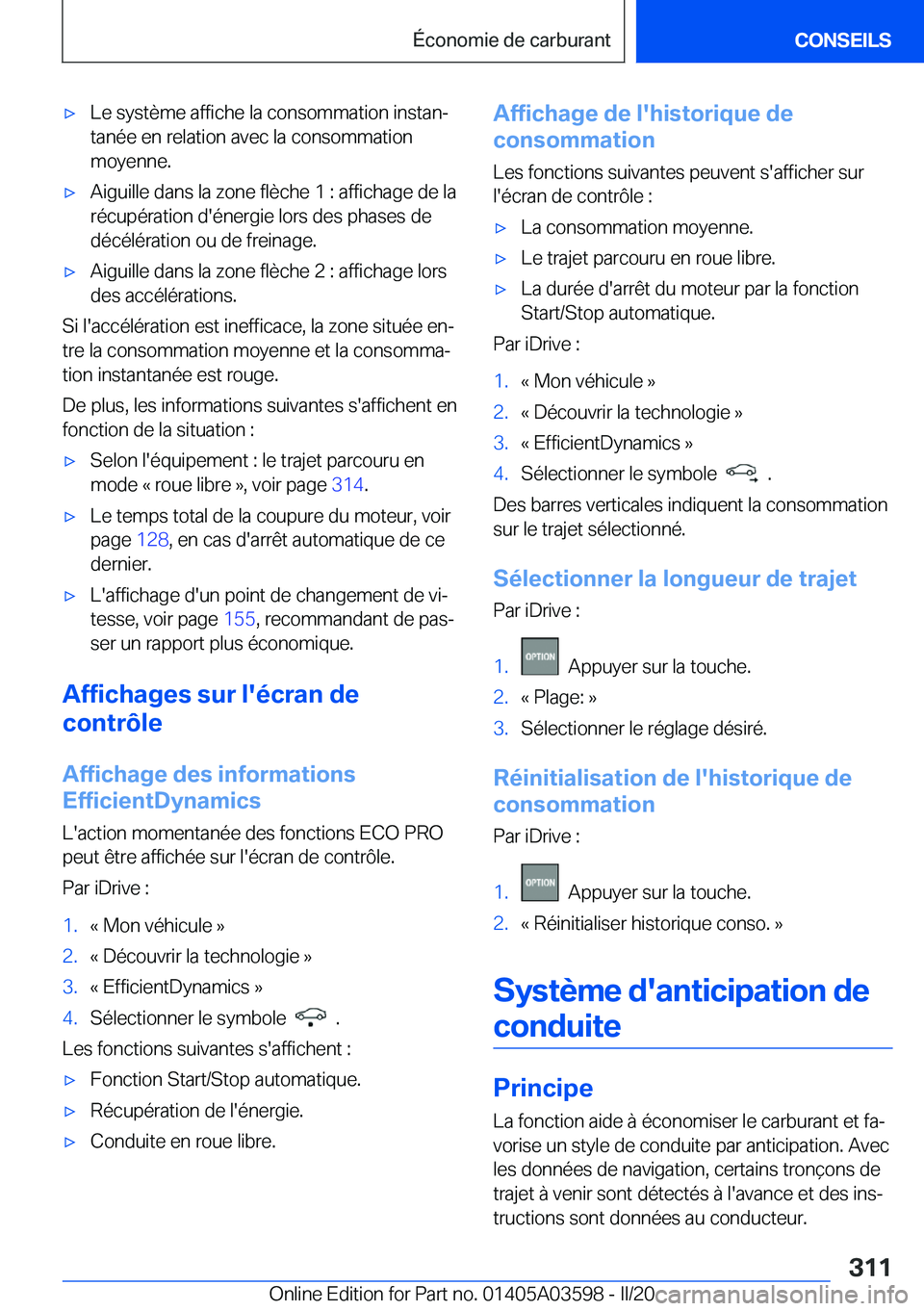 BMW X4 2020  Notices Demploi (in French) 'x�L�e��s�y�s�t�è�m�e��a�f�f�i�c�h�e��l�a��c�o�n�s�o�m�m�a�t�i�o�n��i�n�s�t�a�nj
�t�a�n�é�e��e�n��r�e�l�a�t�i�o�n��a�v�e�c��l�a��c�o�n�s�o�m�m�a�t�i�o�n
�m�o�y�e�n�n�e�.'x�A�i�g�u