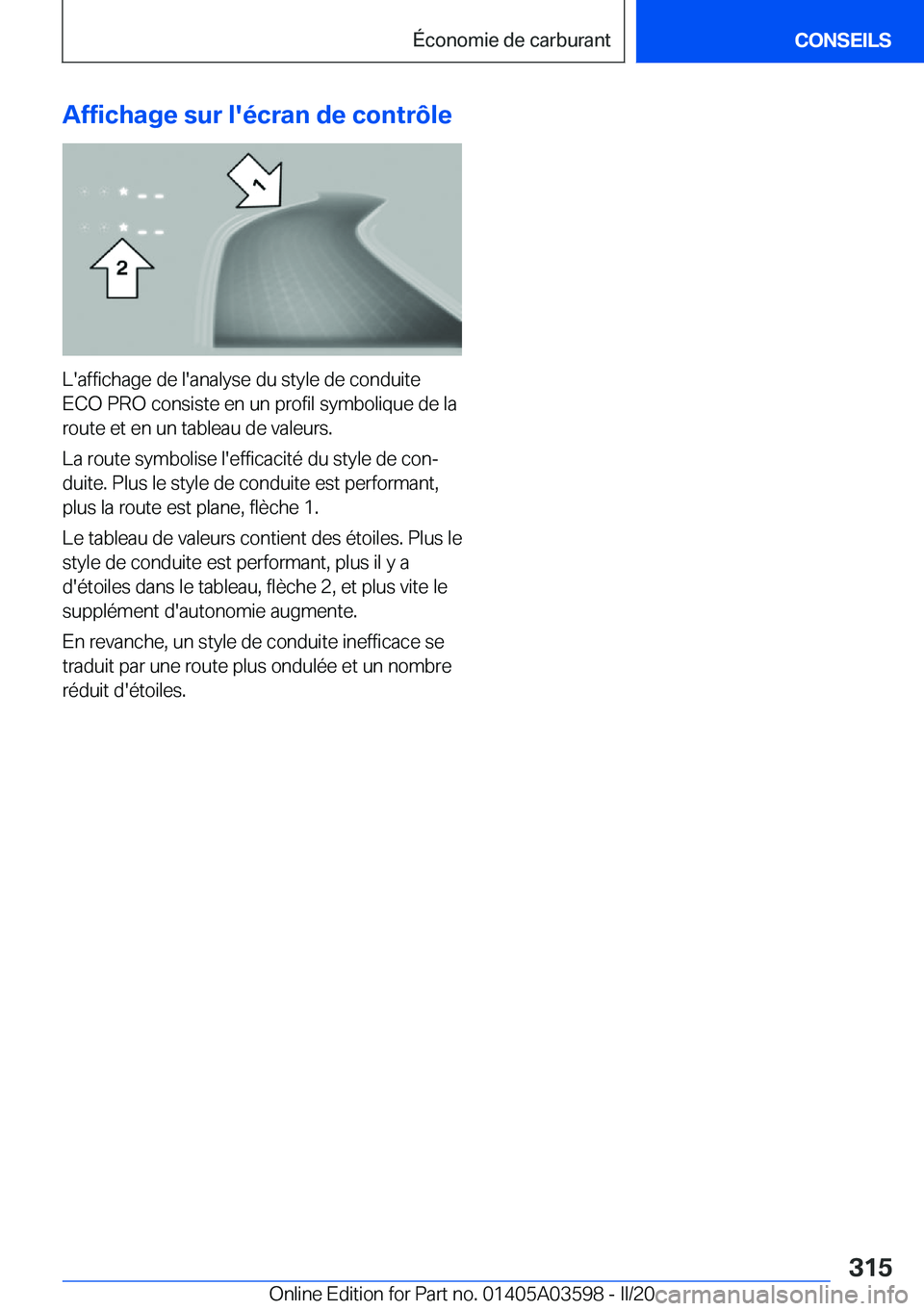 BMW X4 2020  Notices Demploi (in French) �A�f�f�i�c�h�a�g�e��s�u�r��l�'�é�c�r�a�n��d�e��c�o�n�t�r�