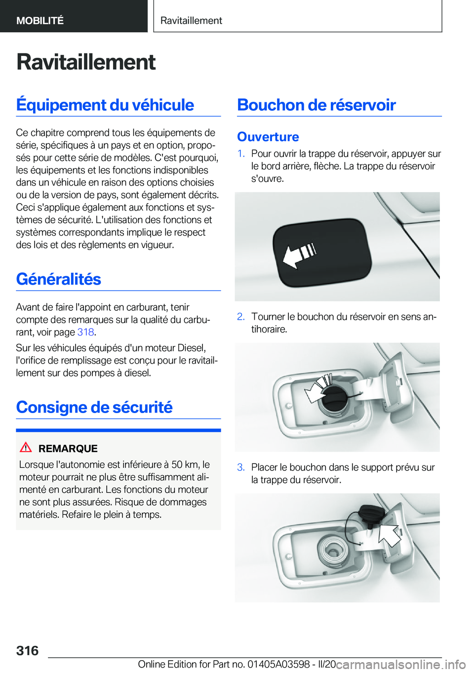 BMW X4 2020  Notices Demploi (in French) �R�a�v�i�t�a�i�l�l�e�m�e�n�t�