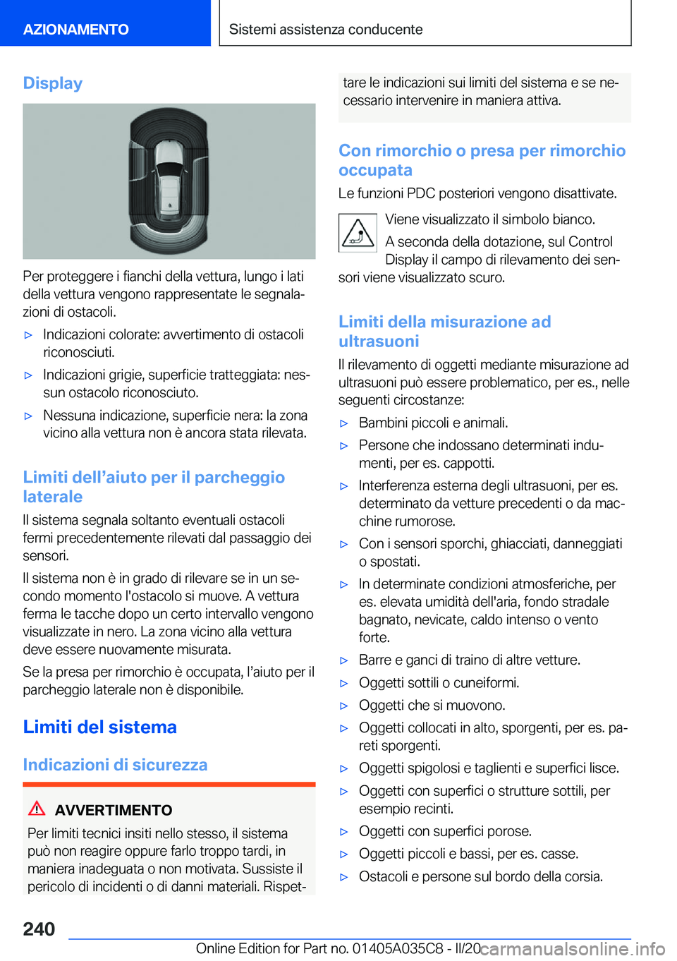 BMW X4 2020  Libretti Di Uso E manutenzione (in Italian) �D�i�s�p�l�a�y
�P�e�r��p�r�o�t�e�g�g�e�r�e��i��f�i�a�n�c�h�i��d�e�l�l�a��v�e�t�t�u�r�a�,��l�u�n�g�o��i��l�a�t�i�d�e�l�l�a��v�e�t�t�u�r�a��v�e�n�g�o�n�o��r�a�p�p�r�e�s�e�n�t�a�t�e��l�e��s�