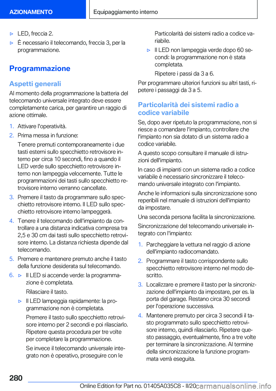 BMW X4 2020  Libretti Di Uso E manutenzione (in Italian) 'x�L�E�D�,��f�r�e�c�c�i�a��2�.'x�