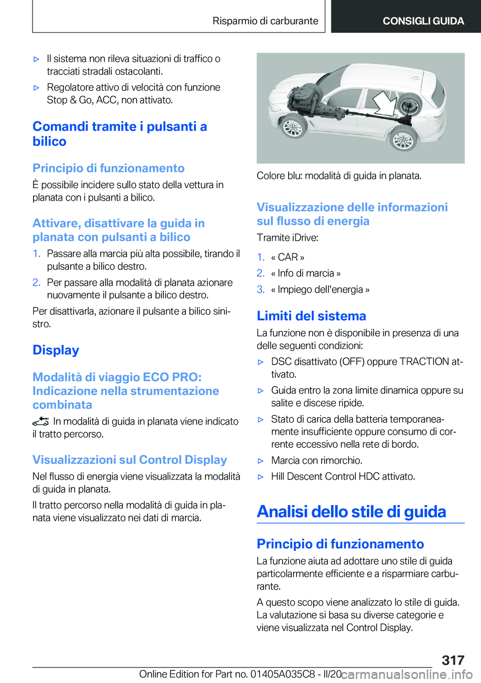 BMW X4 2020  Libretti Di Uso E manutenzione (in Italian) 'x�I�l��s�i�s�t�e�m�a��n�o�n��r�i�l�e�v�a��s�i�t�u�a�z�i�o�n�i��d�i��t�r�a�f�f�i�c�o��o
�t�r�a�c�c�i�a�t�i��s�t�r�a�d�a�l�i��o�s�t�a�c�o�l�a�n�t�i�.'x�R�e�g�o�l�a�t�o�r�e��a�t�t�i�v�