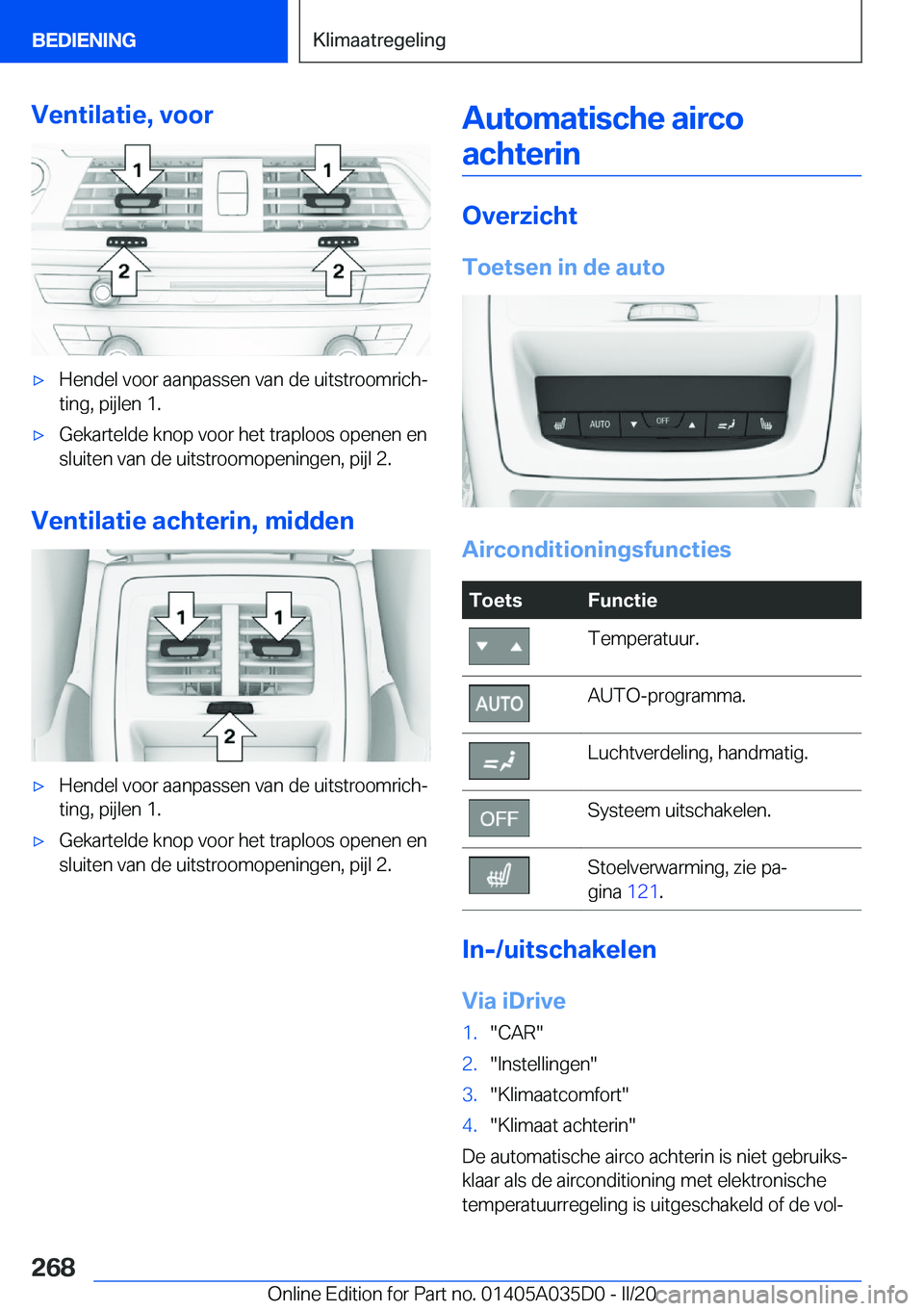 BMW X4 2020  Instructieboekjes (in Dutch) �V�e�n�t�i�l�a�t�i�e�,��v�o�o�r'x�H�e�n�d�e�l��v�o�o�r��a�a�n�p�a�s�s�e�n��v�a�n��d�e��u�i�t�s�t�r�o�o�m�r�i�c�hj
�t�i�n�g�,��p�i�j�l�e�n��1�.'x�G�e�k�a�r�t�e�l�d�e��k�n�o�p��v�o�o�