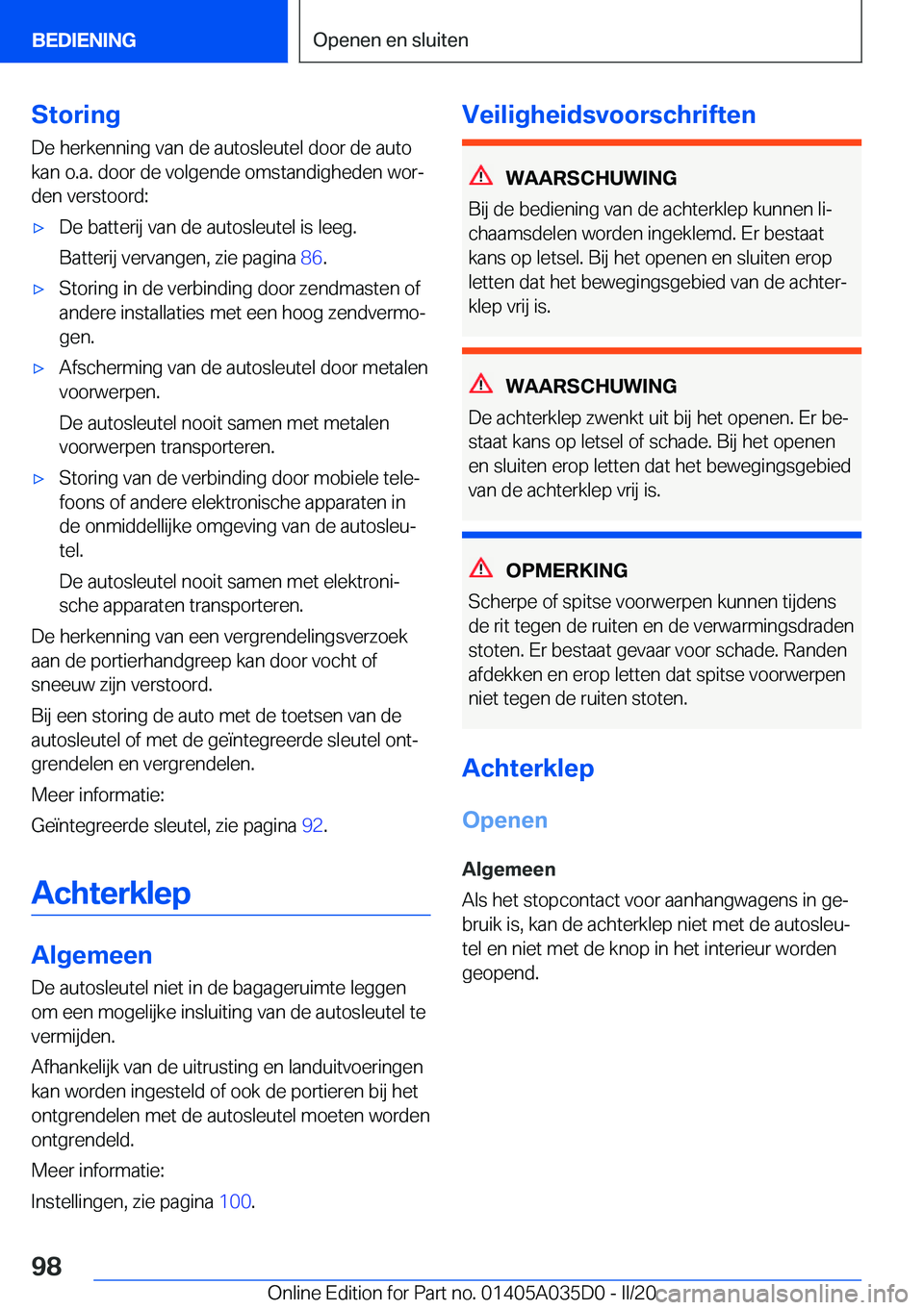 BMW X4 2020  Instructieboekjes (in Dutch) �S�t�o�r�i�n�g�D�e��h�e�r�k�e�n�n�i�n�g��v�a�n��d�e��a�u�t�o�s�l�e�u�t�e�l��d�o�o�r��d�e��a�u�t�o
�k�a�n��o�.�a�.��d�o�o�r��d�e��v�o�l�g�e�n�d�e��o�m�s�t�a�n�d�i�g�h�e�d�e�n��w�o�rj �d�e