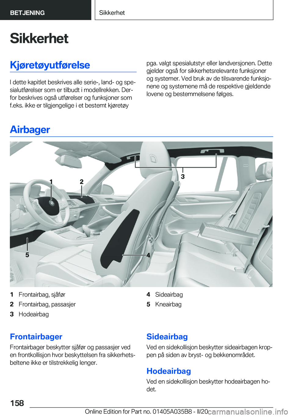 BMW X4 2020  InstruksjonsbØker (in Norwegian) �S�i�k�k�e�r�h�e�t�K�j�