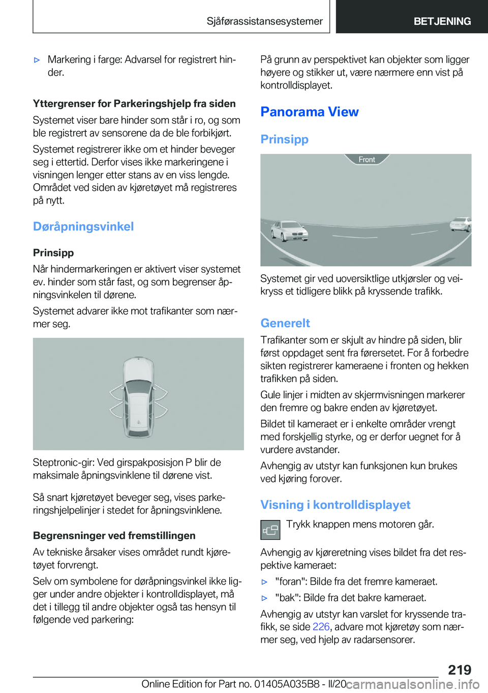 BMW X4 2020  InstruksjonsbØker (in Norwegian) x�M�a�r�k�e�r�i�n�g��i��f�a�r�g�e�:��A�d�v�a�r�s�e�l��f�o�r��r�e�g�i�s�t�r�e�r�t��h�i�nj
�d�e�r�.
�Y�t�t�e�r�g�r�e�n�s�e�r��f�o�r��P�a�r�k�e�r�i�n�g�s�h�j�e�l�p��f�r�a��s�i�d�e�n
�S�y�s�t�