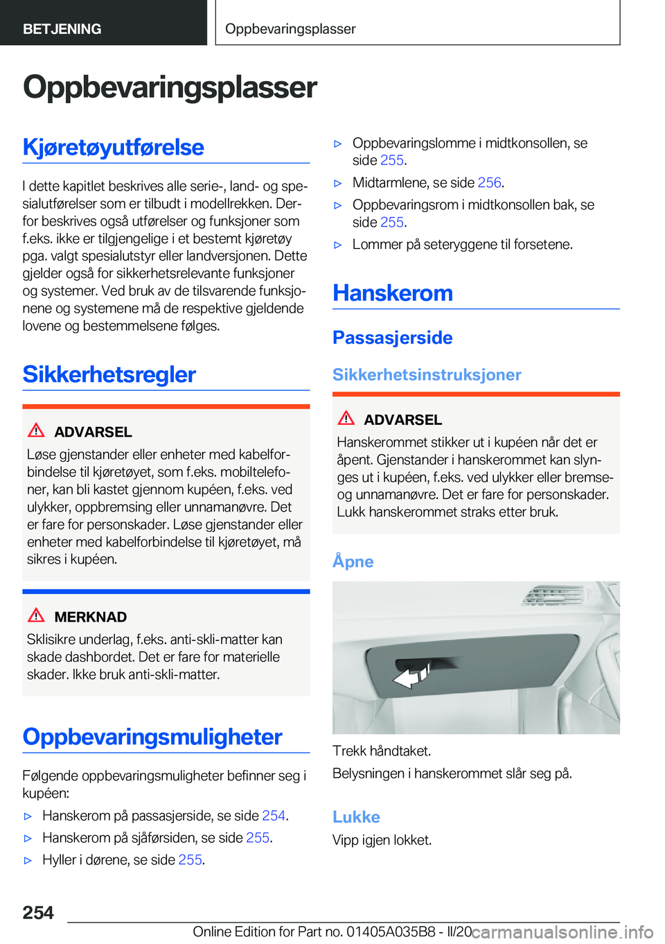 BMW X4 2020  InstruksjonsbØker (in Norwegian) �O�p�p�b�e�v�a�r�i�n�g�s�p�l�a�s�s�e�r�K�j�