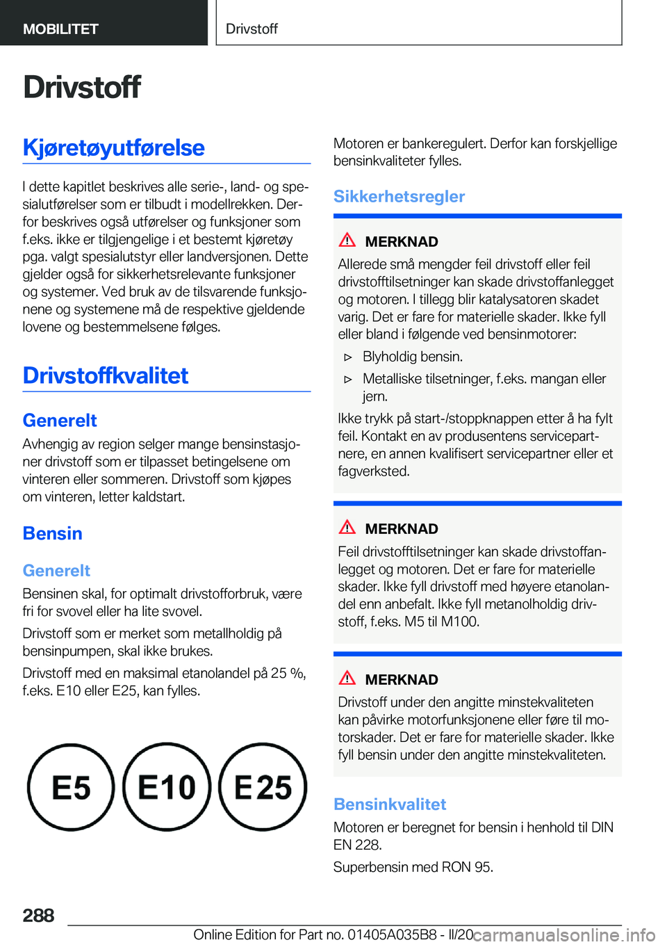 BMW X4 2020  InstruksjonsbØker (in Norwegian) �D�r�i�v�s�t�o�f�f�K�j�