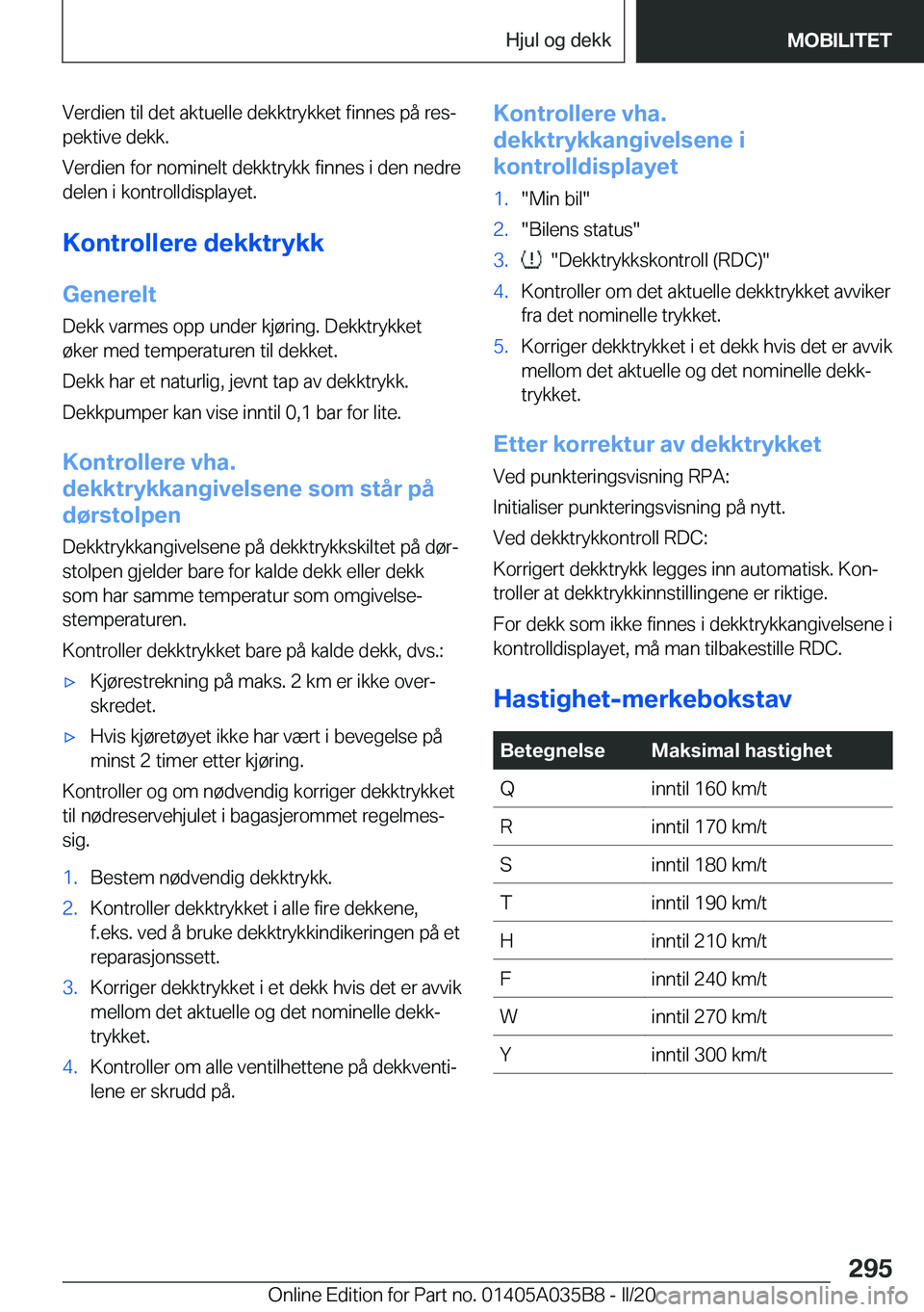 BMW X4 2020  InstruksjonsbØker (in Norwegian) �V�e�r�d�i�e�n��t�i�l��d�e�t��a�k�t�u�e�l�l�e��d�e�k�k�t�r�y�k�k�e�t��f�i�n�n�e�s��p�å��r�e�sj�p�e�k�t�i�v�e��d�e�k�k�.
�V�e�r�d�i�e�n��f�o�r��n�o�m�i�n�e�l�t��d�e�k�k�t�r�y�k�k��f�i�n�n