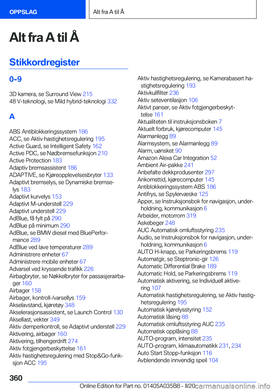 BMW X4 2020  InstruksjonsbØker (in Norwegian) �A�l�t��f�r�a��A��t�i�l��