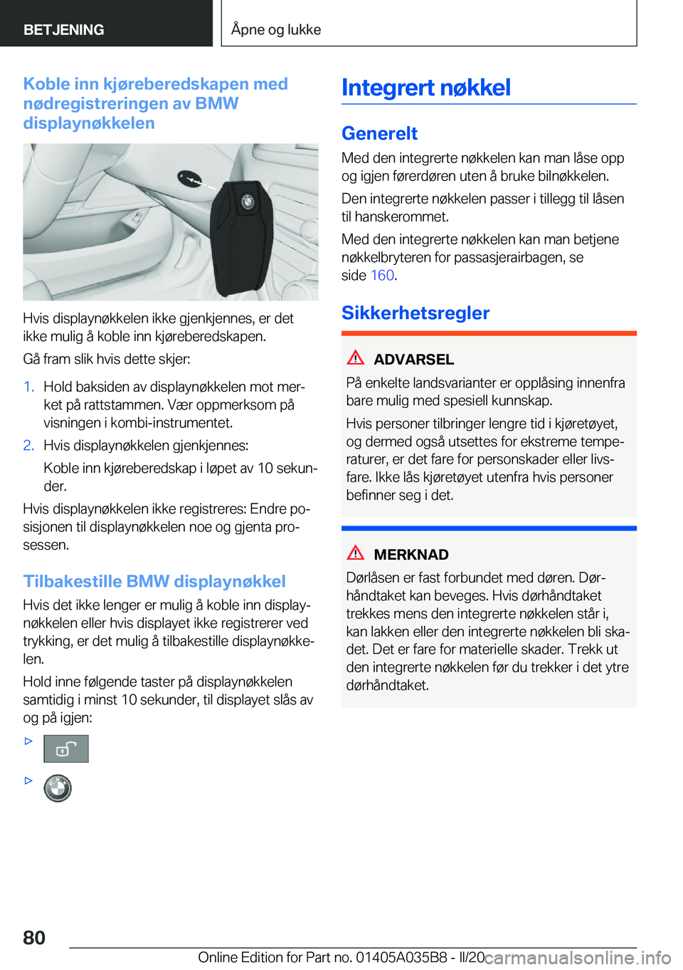 BMW X4 2020  InstruksjonsbØker (in Norwegian) �K�o�b�l�e��i�n�n��k�j�
