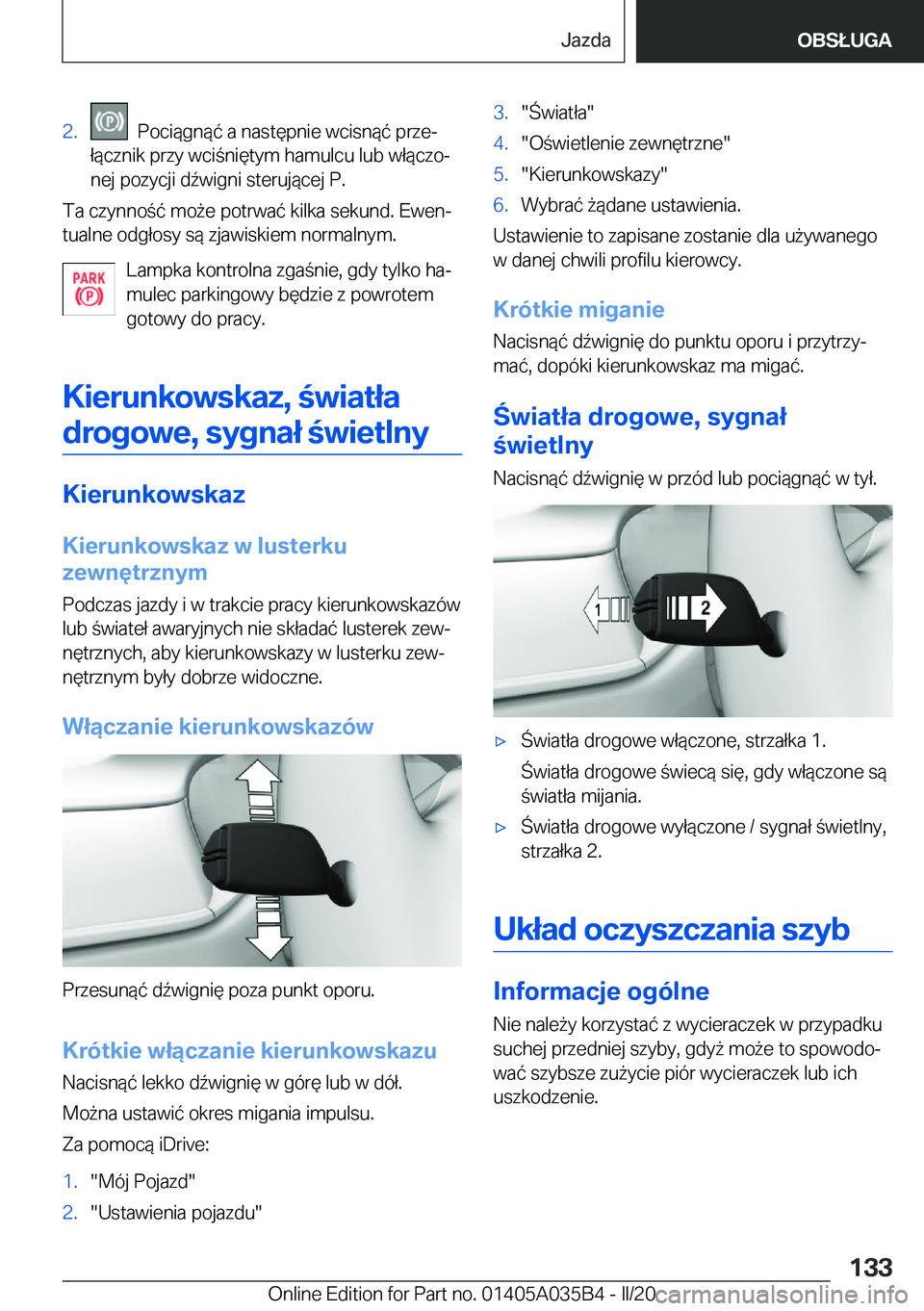 BMW X4 2020  Instrukcja obsługi (in Polish) �2�.���P�o�c�i�