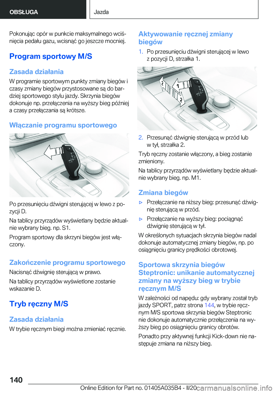 BMW X4 2020  Instrukcja obsługi (in Polish) �P�o�k�o�n�u�j�