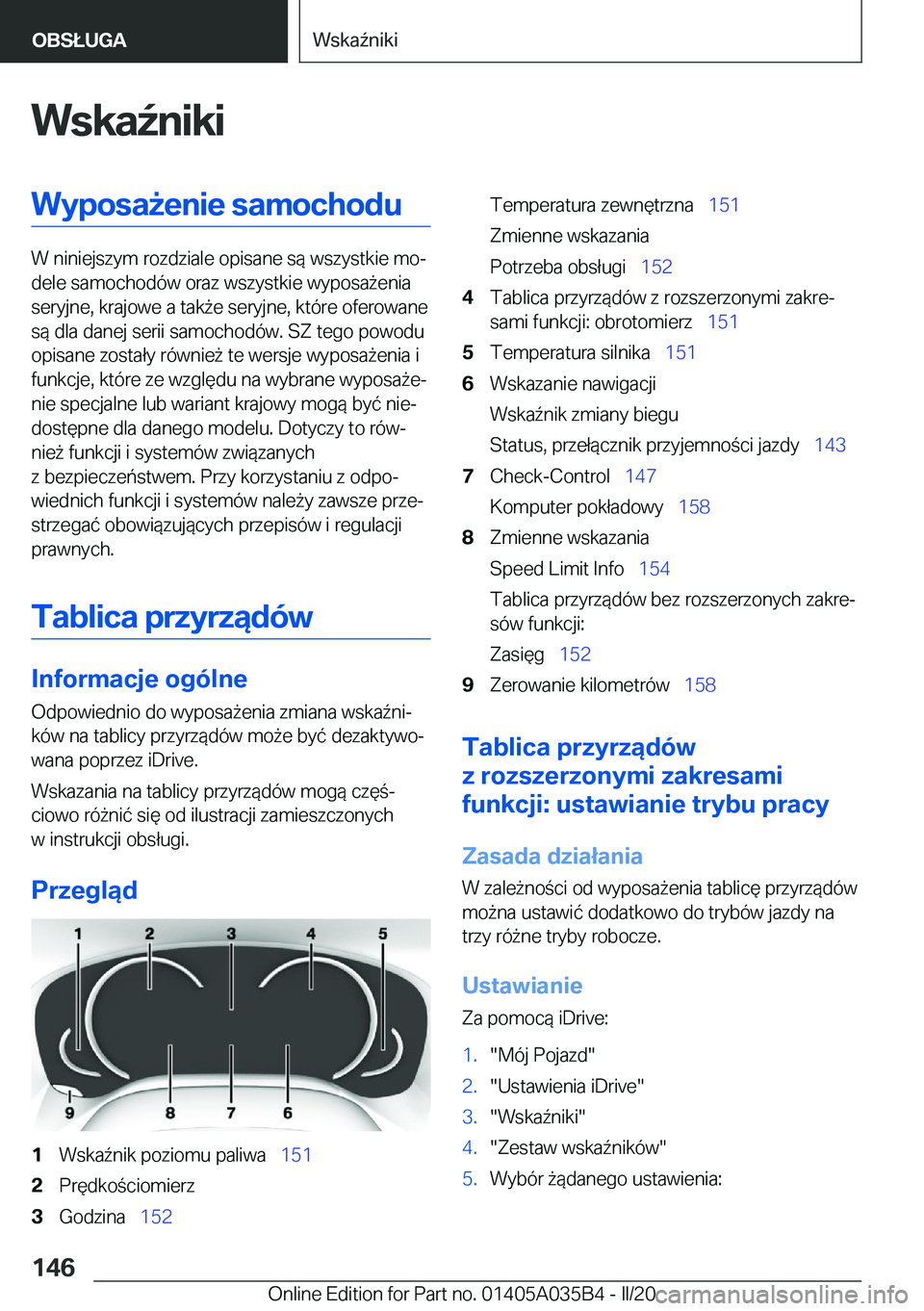 BMW X4 2020  Instrukcja obsługi (in Polish) �W�s�k�a7�n�i�k�i�W�y�p�o�s�a9�e�n�i�e��s�a�m�o�c�h�o�d�u
�W��n�i�n�i�e�j�s�z�y�m��r�o�z�d�z�i�a�l�e��o�p�i�s�a�n�e��s�