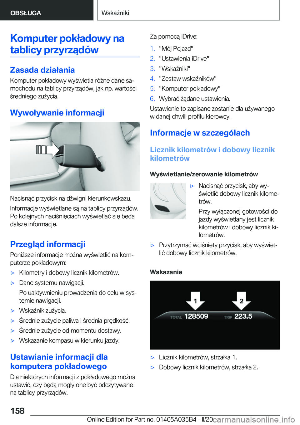 BMW X4 2020  Instrukcja obsługi (in Polish) �K�o�m�p�u�t�e�r��p�o�k�ł�a�d�o�w�y��n�a�t�a�b�l�i�c�y��p�r�z�y�r�z�ą�d�