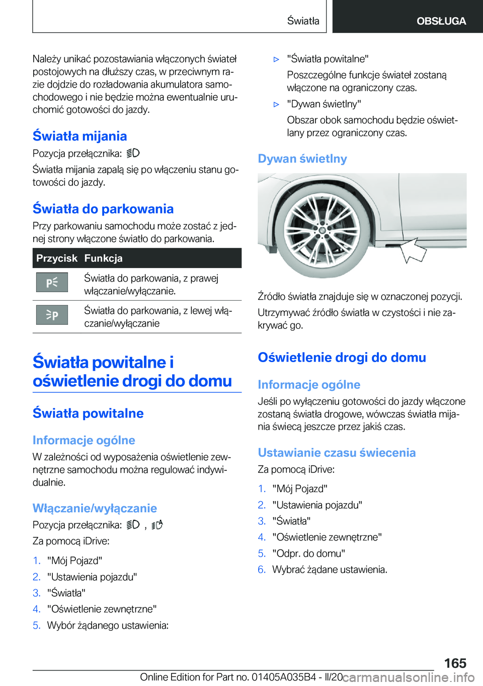 BMW X4 2020  Instrukcja obsługi (in Polish) �N�a�l�e9�y��u�n�i�k�a�