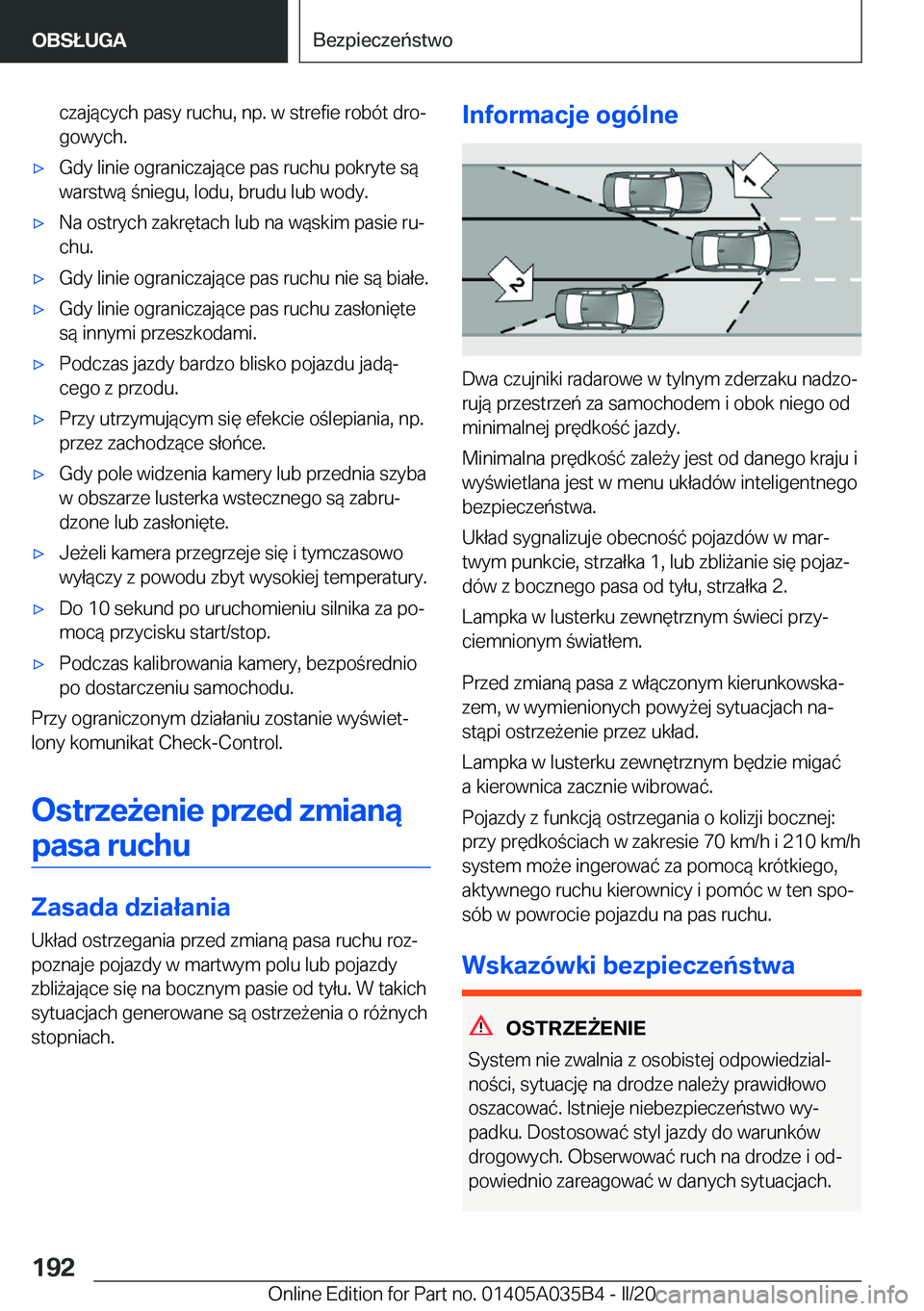 BMW X4 2020  Instrukcja obsługi (in Polish) �c�z�a�j�