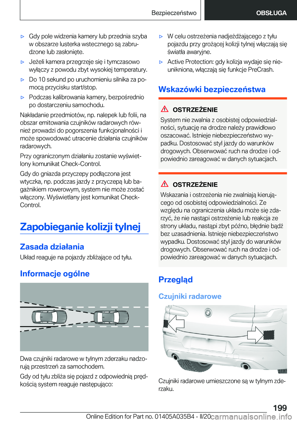 BMW X4 2020  Instrukcja obsługi (in Polish) 'x�G�d�y��p�o�l�e��w�i�d�z�e�n�i�a��k�a�m�e�r�y��l�u�b��p�r�z�e�d�n�i�a��s�z�y�b�a�w��o�b�s�z�a�r�z�e��l�u�s�t�e�r�k�a��w�s�t�e�c�z�n�e�g�o��s�