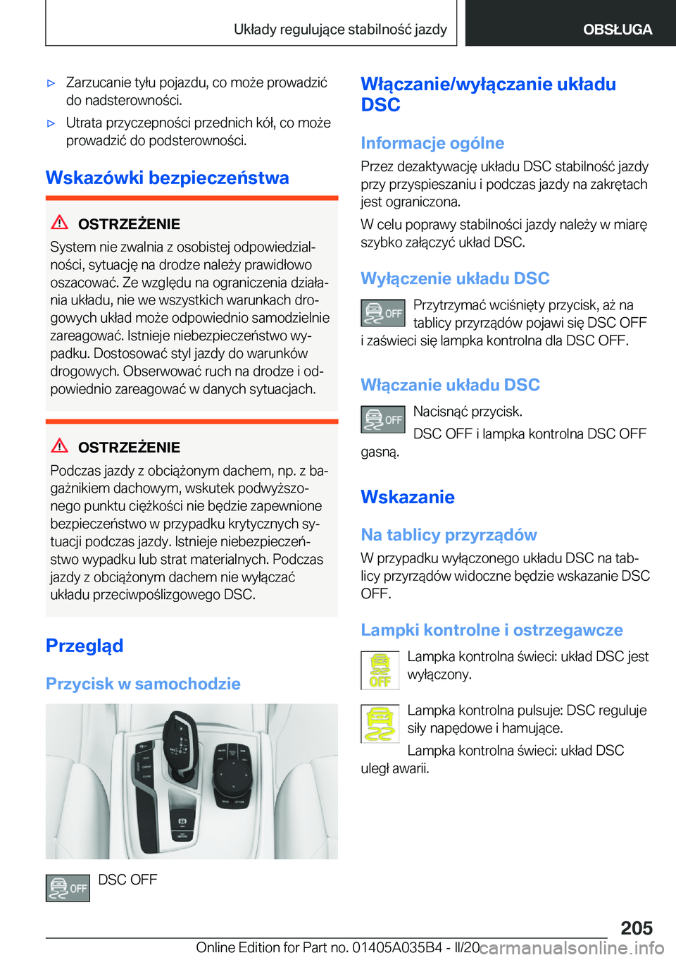 BMW X4 2020  Instrukcja obsługi (in Polish) 'x�Z�a�r�z�u�c�a�n�i�e��t�y�ł�u��p�o�j�a�z�d�u�,��c�o��m�o9�e��p�r�o�w�a�d�z�i�