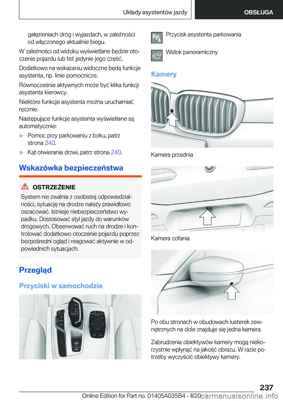 BMW X4 2020  Instrukcja obsługi (in Polish) �g�a�ł�