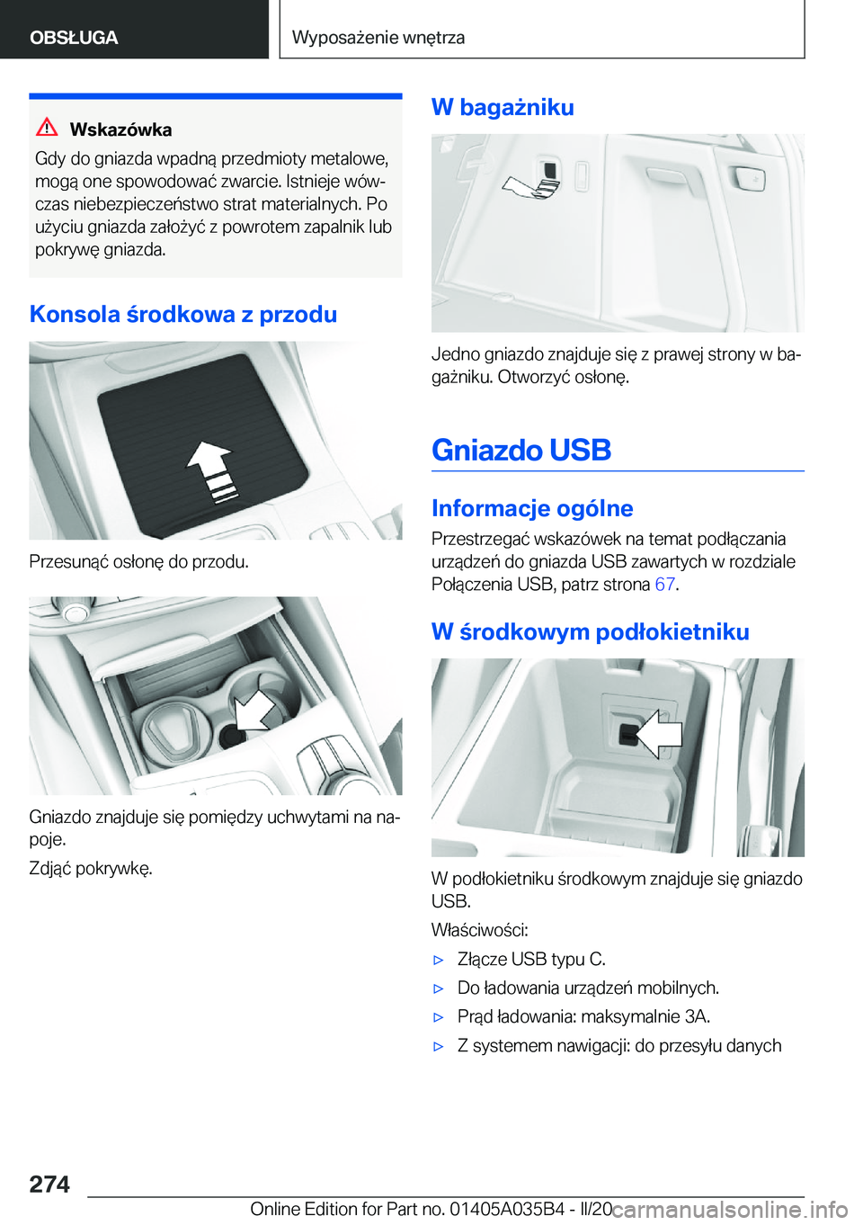 BMW X4 2020  Instrukcja obsługi (in Polish) �W�s�k�a�z�