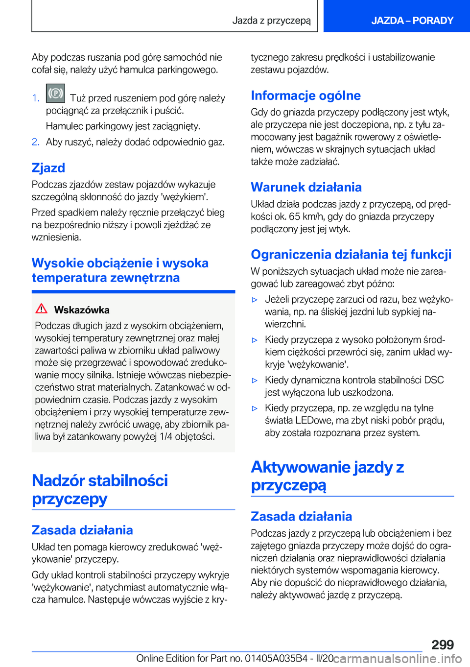 BMW X4 2020  Instrukcja obsługi (in Polish) �A�b�y��p�o�d�c�z�a�s��r�u�s�z�a�n�i�a��p�o�d��g�