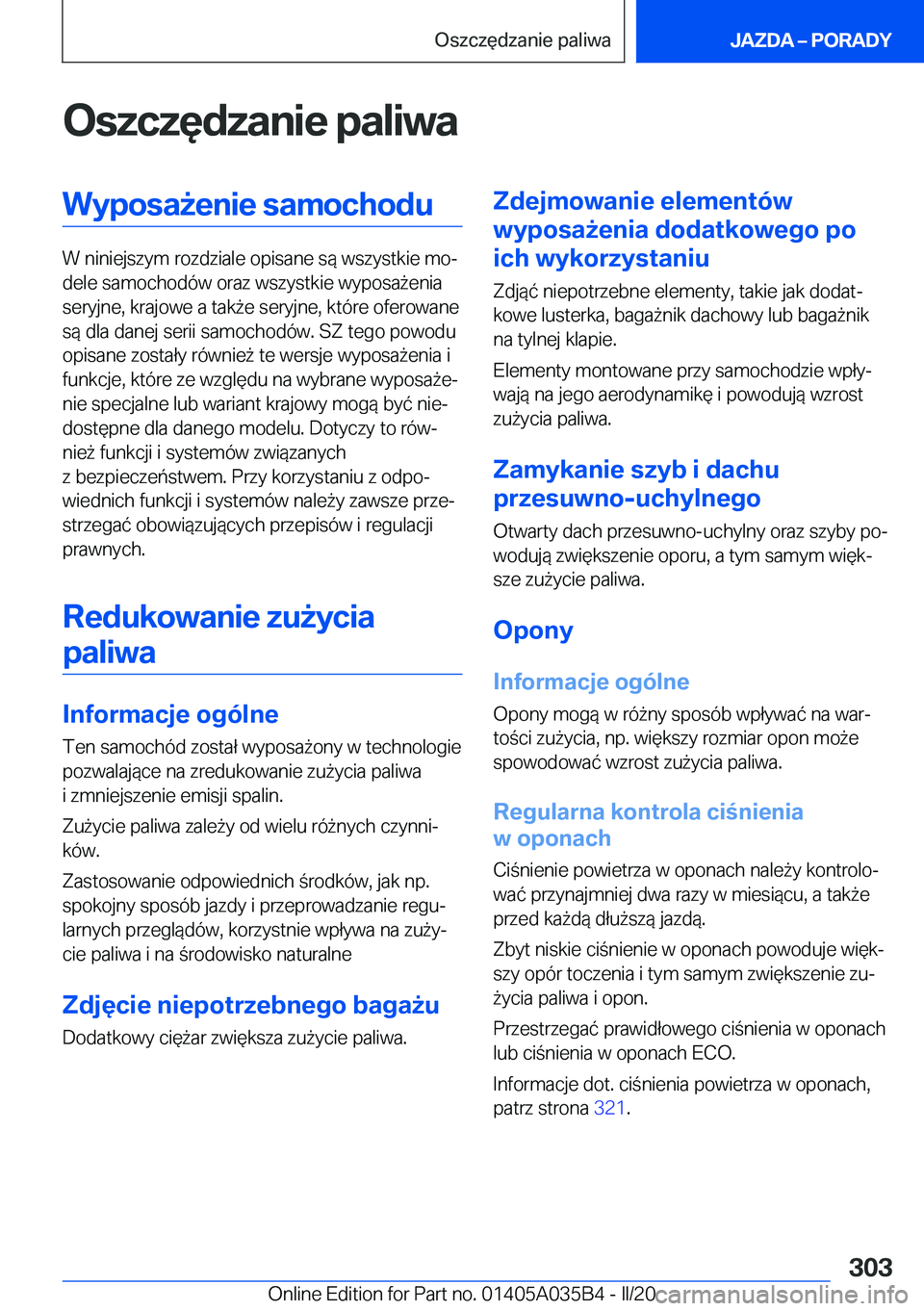 BMW X4 2020  Instrukcja obsługi (in Polish) �O�s�z�c�z�