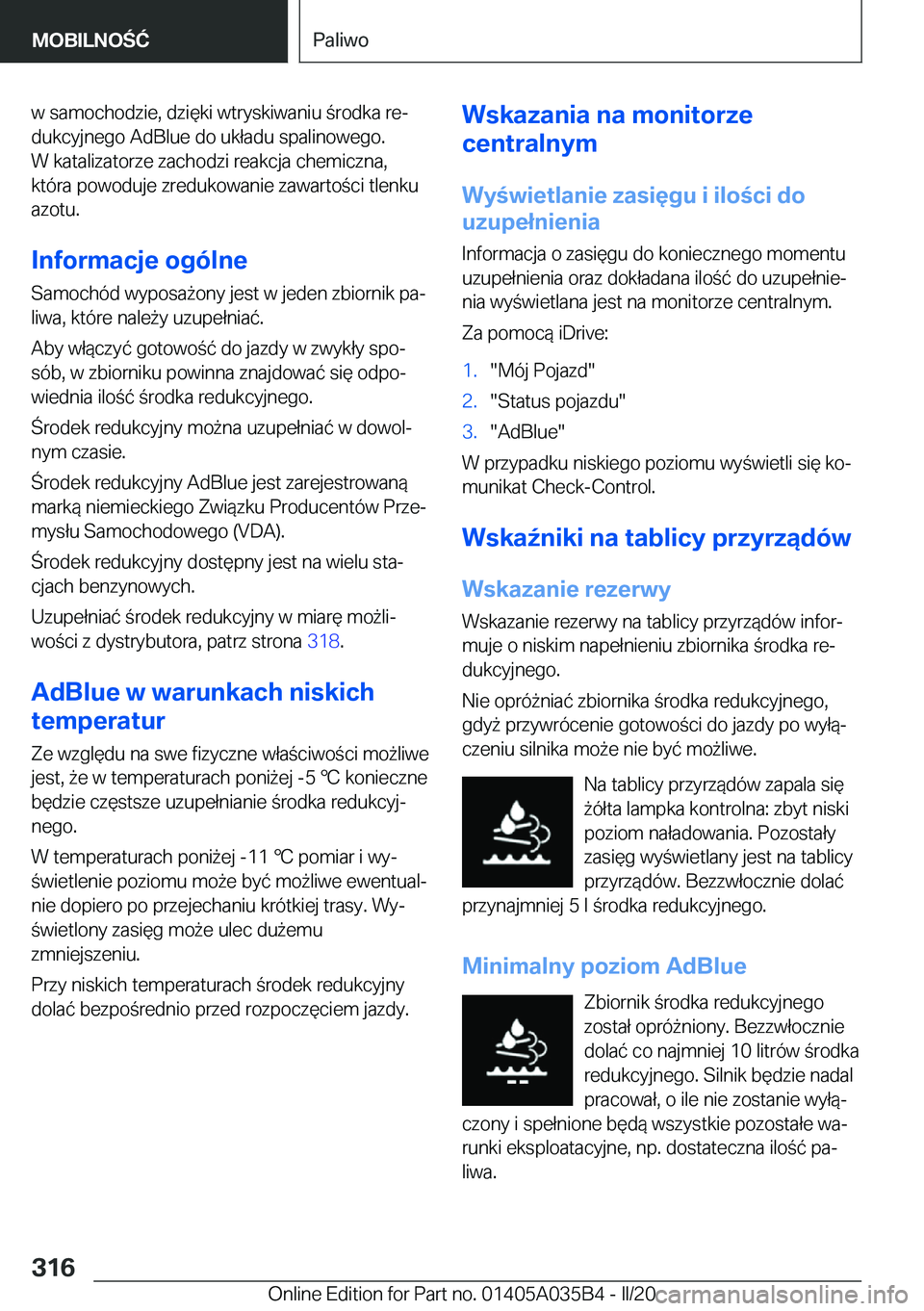 BMW X4 2020  Instrukcja obsługi (in Polish) �w��s�a�m�o�c�h�o�d�z�i�e�,��d�z�i�