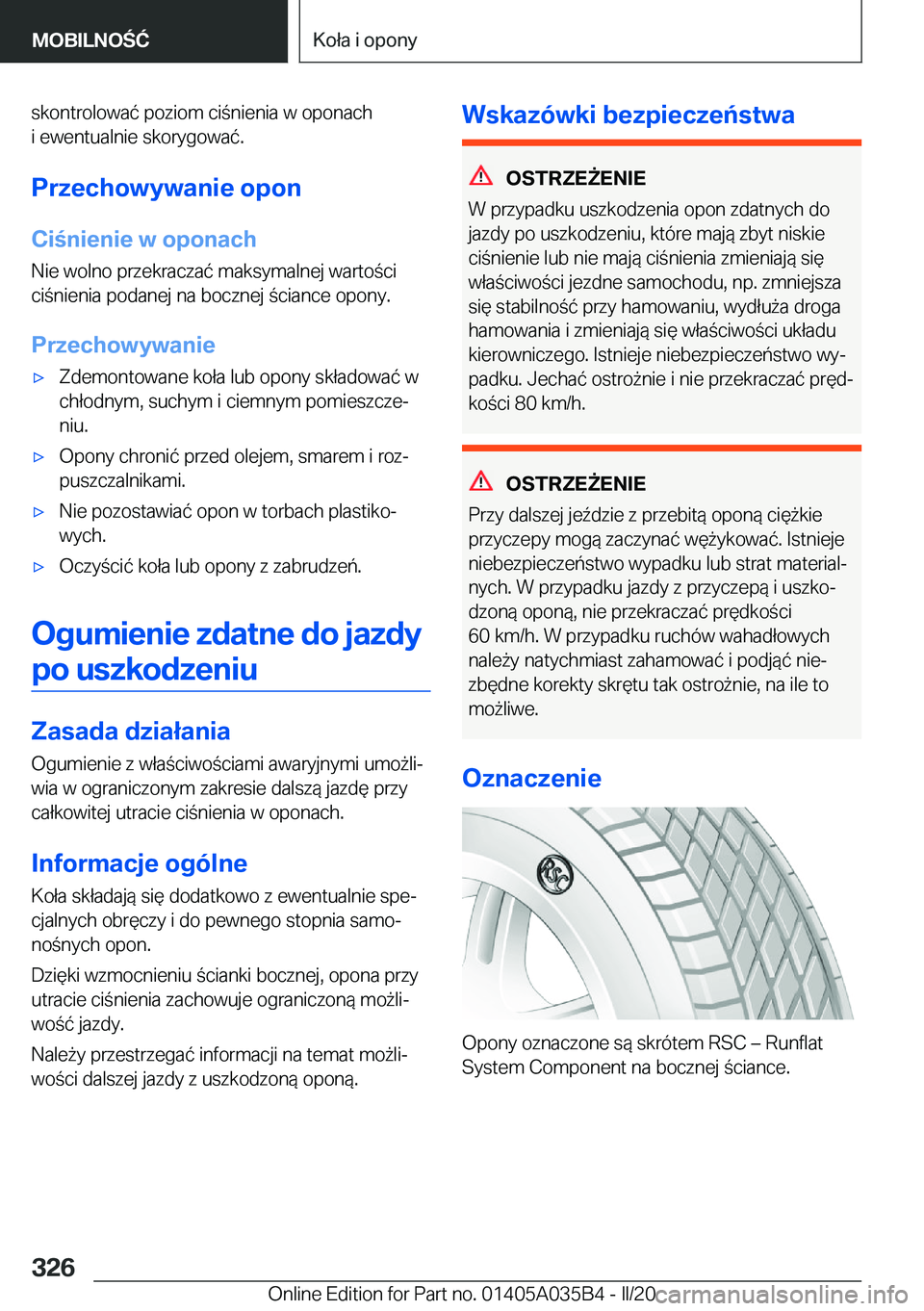 BMW X4 2020  Instrukcja obsługi (in Polish) �s�k�o�n�t�r�o�l�o�w�a�
