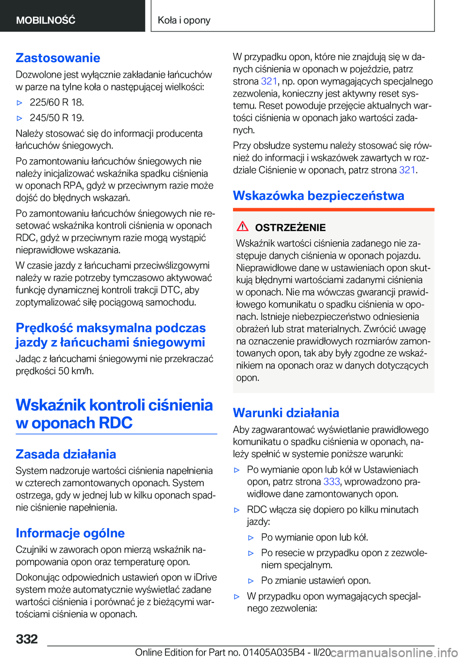 BMW X4 2020  Instrukcja obsługi (in Polish) �Z�a�s�t�o�s�o�w�a�n�i�e
�D�o�z�w�o�l�o�n�e��j�e�s�t��w�y�ł�