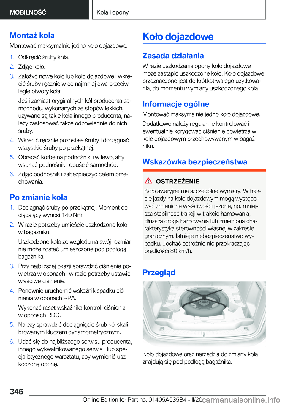 BMW X4 2020  Instrukcja obsługi (in Polish) �M�o�n�t�a9��k�o�l�a�M�o�n�t�o�w�a�