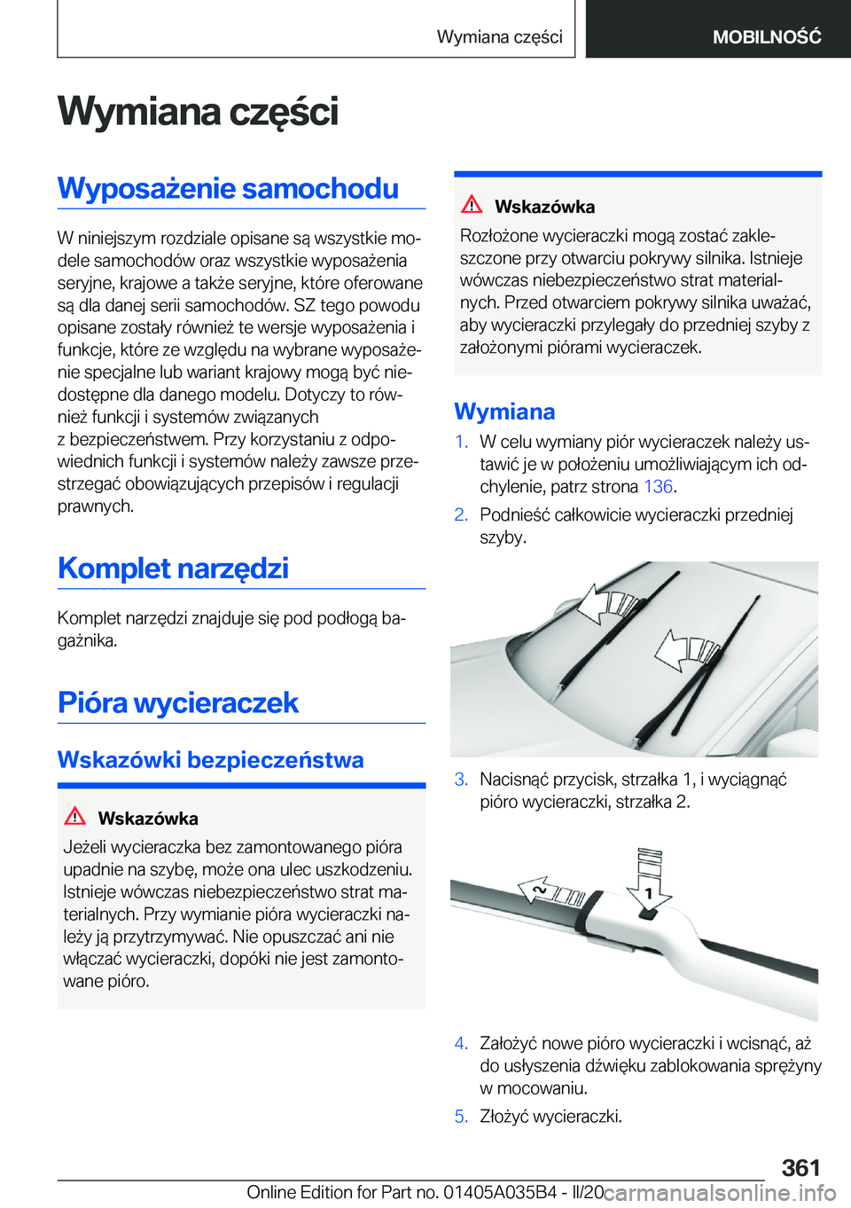 BMW X4 2020  Instrukcja obsługi (in Polish) �W�y�m�i�a�n�a��c�z�