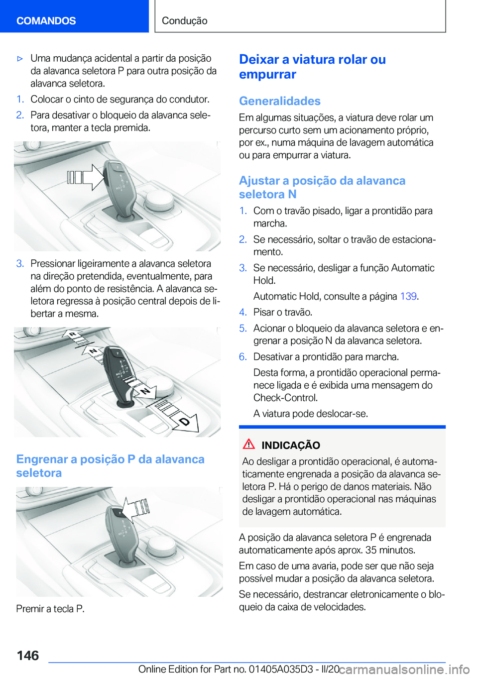 BMW X4 2020  Manual do condutor (in Portuguese) x�U�m�a��m�u�d�a�n�