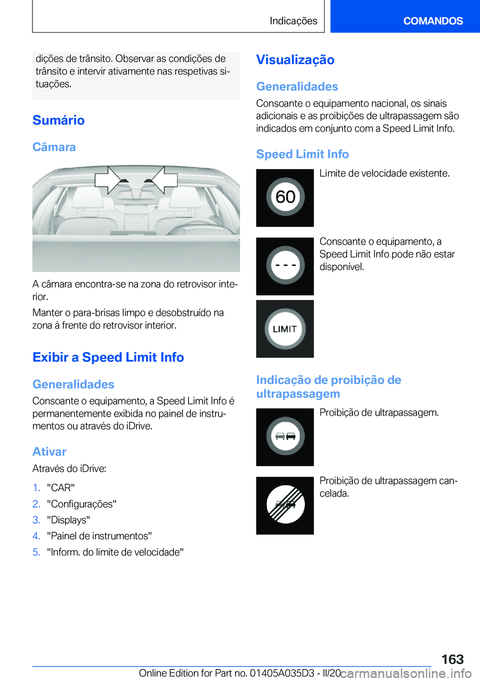 BMW X4 2020  Manual do condutor (in Portuguese) �d�i�