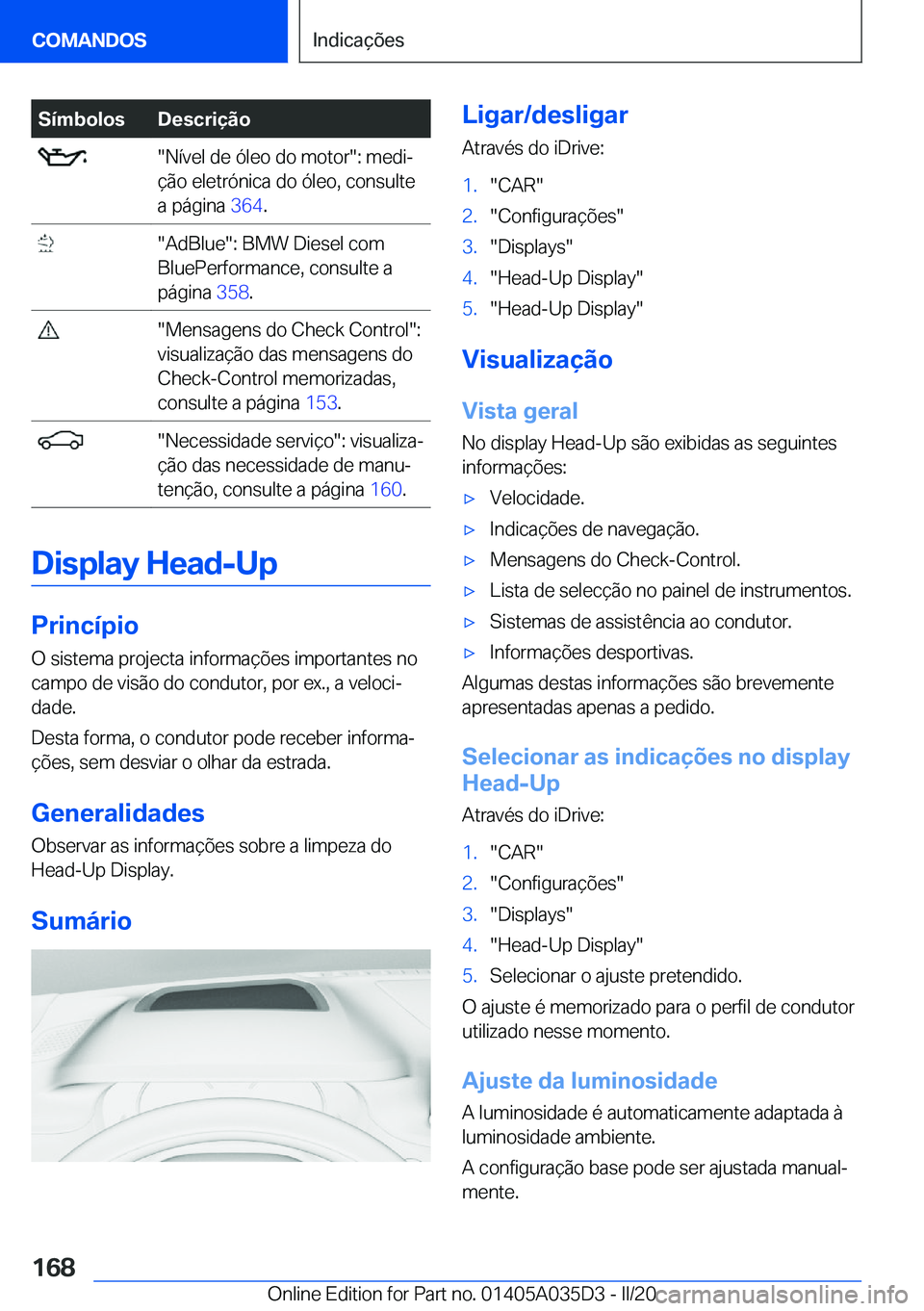BMW X4 2020  Manual do condutor (in Portuguese) �S�