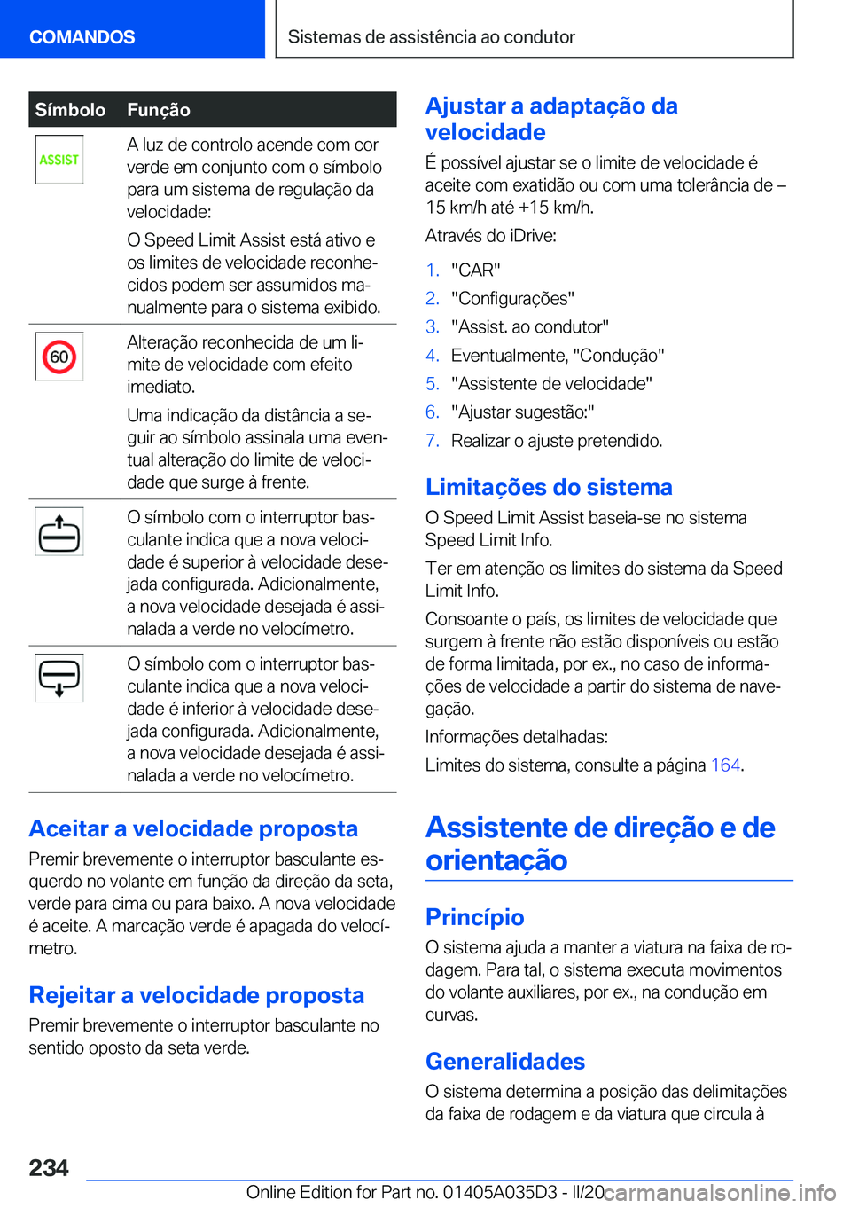 BMW X4 2020  Manual do condutor (in Portuguese) �S�