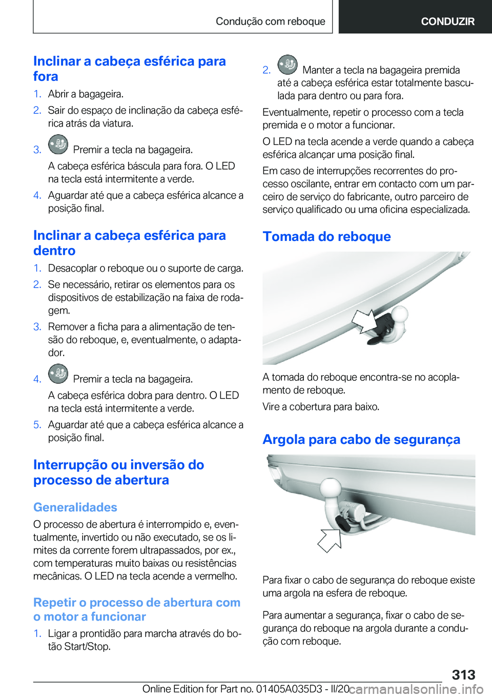 BMW X4 2020  Manual do condutor (in Portuguese) �I�n�c�l�i�n�a�r��a��c�a�b�e�